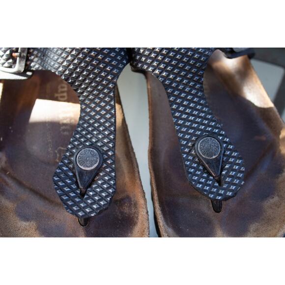 BIRKENSTOCK Sandals Gizeh Thong BLACK Polka Dot Papillio Womens 36-35 / L5 - Picture 10 of 13